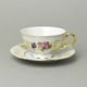 656: Cup tea 200 ml + saucer 15,5 cm, Sonáta, flowers, Leander Loučky
