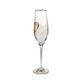 Set of 2 champagne glasses h 25 cm, 6,5 / 6,5 / 25 cm, Heart Kiss, G. Klimt, Goebel