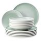 Plate set 12 pcs., Sento AURA home - MINT, Seltmann porcelain