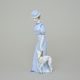 Lady with Greyhound 7,5 x 9 x 24 cm, Luxor, Porcelain Figures Duchcov