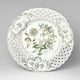 Plate perforated 27 cm, Original Green Onion pattern + platinum
