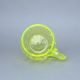 Glass OPTICA with handle (uranium glass), 300 ml, Glassworks Janov