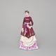 Lady Biedermeier 19 cm, Purpur, Porcelain Figures Duchcov