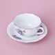 Cup and saucer mirror C/1 plus ZC1 0,20 l / 15,5 cm for tea, Violet, Cesky porcelan a.s.