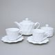 Tea / Coffee Set for 2 pers with sugar bowl, Diamond White, Goldfinger Porcelain