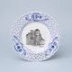 Plate perforated – Prague Monuments (Black, Random selection), 18 cm, Vilém Janoušek, Original Blue Onion Pattern
