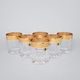 Crystal Glasses Whiskey Set Romantic, 6 pcs. 300 ml, Gold, Ales Zverina - AZ Design