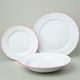 Red line: Plate set for 6 pers., rokoko white, Cesky porcelan a.s.