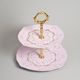 Compartment dish 2-piece, Jarmila, h: 23,5 cm, decor 245, Pink Porcelain from Chodov