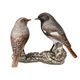 Figurine Bird of the year 2025 Black Redstart pair, 14 / 8,5 / 10,5, porcelain, Goebel