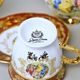 Coffee set for 6 pers., The Three graces, gold + pearl ruby red, Queen's Crown