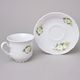 Šálek a podšálek čajový 0,2 l / 14,5 cm, Thun 1794, karlovarský porcelán, CONSTANCE 80262 kopretiny