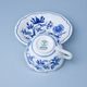 Cup and saucer mirror C/1 + ZC1, 200 ml / 15,5 cm for tea, Original Blue Onion Pattern