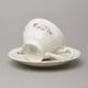 Šálek a podšálek čajový 205 ml / 15,5 cm, Thun 1794, karlovarský porcelán, BERNADOTTE ivory + kytičky
