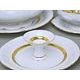 Dining set for 6 persons, Sonata, gold braid, Leander 1907