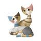 Cats Kaja and Mika 7 / 6.5 / 8cm, biscuit china, Cats Goebel R. Wachtmeister