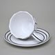Cup and Saucer Šárka 160 ml, Black Line, Goldfinger porcelain
