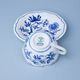 Cup + saucer tea Prague Charles Bridge 200 ml / 15,5 cm tea, 1 pcs., Original Blue Onion pattern