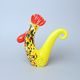 Rooster – solid glass, 21 cm, GlasStar Bohemia Glass