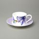 Kolibřík: Šálek čajový 230 ml + podšálek 145 mm Alice, anglický kostní porcelán, Roy Kirkham