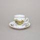 Espresso cup and saucer 75 ml / 12 cm, Thun 1794 Carlsbad porcelain, BERNADOTTE hunting