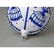 Onion Pattern Christmas Tree Decoration Balls, 8 cm WHITE - 6 pcs. Set, Czech Glass christmas decorations