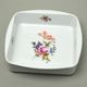 Baking bowl square 21 x 5,5 cm, Thun 1794, karlovarský porcelán, meissen rose