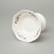 Bowl 13 cm footed, Thun 1794 Carlsbad porcelain, BERNADOTTE ivory + flowers