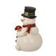 Snowman figurine Little Messenger of Happiness 8 / 8 / 12.5cm, stoneware, Goebel
