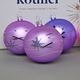 Vánoční skleněné koule 6 ks. sada, 10 cm, Fialová & růžová, České vánoční ozdoby KOULIER