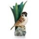 Tree sparrow vase h=18cm, FRANZ porcelain