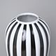 Vase Retro Z 26 cm, White + Black Line, Goldfinger Porcelain