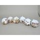 Set of 6 Christmas Tree Decoration Balls "Czech Winter 1918", 7,5 cm, Hand-decorated