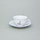 Cup and saucer mirror C/1 plus ZC1 0,20 l / 15,5 cm for tea, Cesky porcelan a.s., Goose