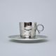 RESET, Šálek a podšálek Espresso 100 ml, Titanová Platina, Český porcelán a.s.