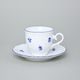 Cup 210 ml + saucer 155 mm, Ophelie blue Hazenka, Moritz Zdekauer 1810