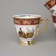 Coffee set for 6 pers., hunting decor + ruby red, Carlsbad