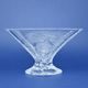 Crystal Hand Cut Bowl On Stand QUADRO, Decor Thistles, 320 mm, Crystal Bohemia Poděbrady