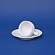 Espresso cup and saucer 75 ml / 12 cm, Thun 1794 Carlsbad porcelain, BERNADOTTE white