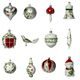 ADVENT CALENDAR with Christmas tree decorations, Holly, Czech Christmas decorations KOULIER