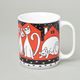 Mug Big 0,47 l, Black-red Cats, Thun 1794, karlovarský porcelán
