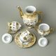 Cofe set for 6 pers., honey golden rose, Royal Czech porcelain
