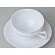 Šálek a podšálek čajový 275 ml / 18 cm, Thun 1794, karlovarský porcelán, BERNADOTTE mráz, platinová linka