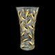 Astra Gold: Vase 30 cm, Golden leafs, crystal, Laurus