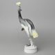 Jeřáb korunní 35 cm, pastel, porcelánové figurky Duchcov