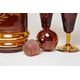 Egermann: Crystal Wine Set Amber for four, 5 pcs., h: 34 cm