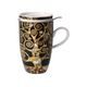 Tea Cup 0,4 l with Lid and Strainer Gustav Klimt - Tree of Life, 11,5 / 8 / 14 cm, Fine Bone China, Goebel