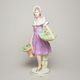 Gardener woman 13,5 x 11 x 26 cm, Saxe, Porcelain Figures Duchcov