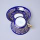 Cup 110 ml for tea + saucer 12,7 cm Windsor, different colours + inside gold, Leander 1907 Loučky
