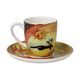 Cup 100 ml and saucer 11,5 cm, Gatti in autunno, fine bone china, Goebel